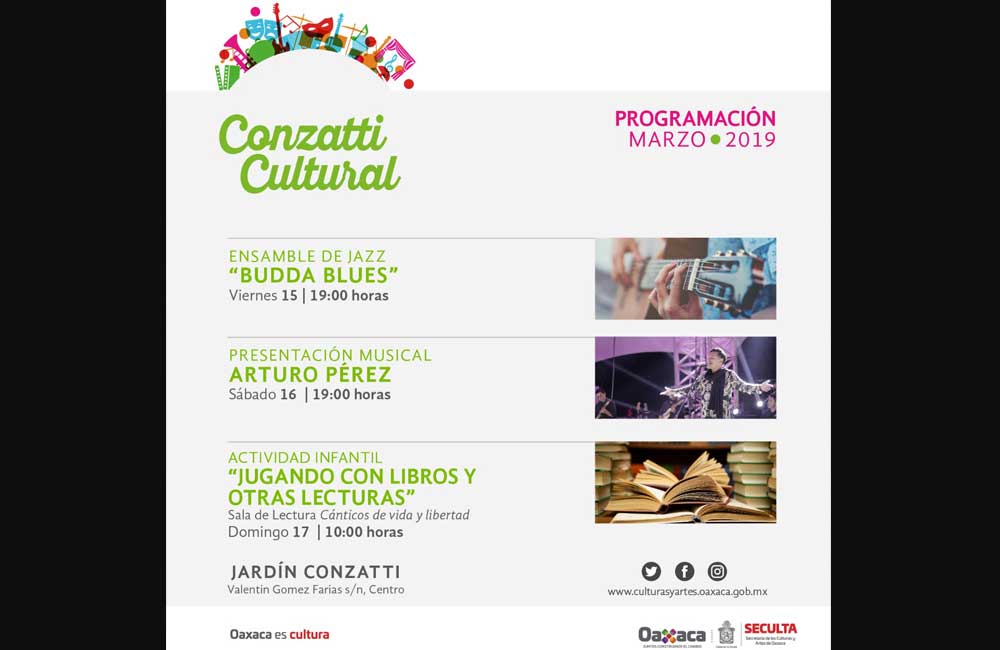 Invitan al programa de fin de semana cultural en el Jardín Conzatti