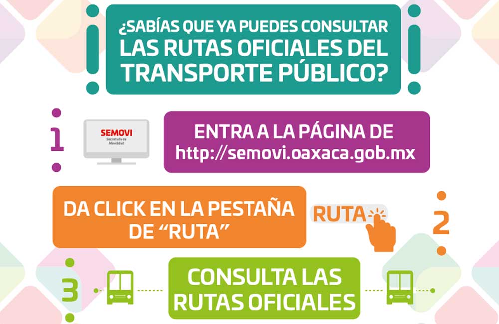 Publica Semovi rutas del transporte público en plataforma digital