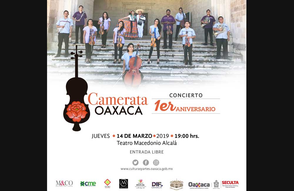 Invita Seculta a concierto de Camerata Oaxaca en el Alcalá