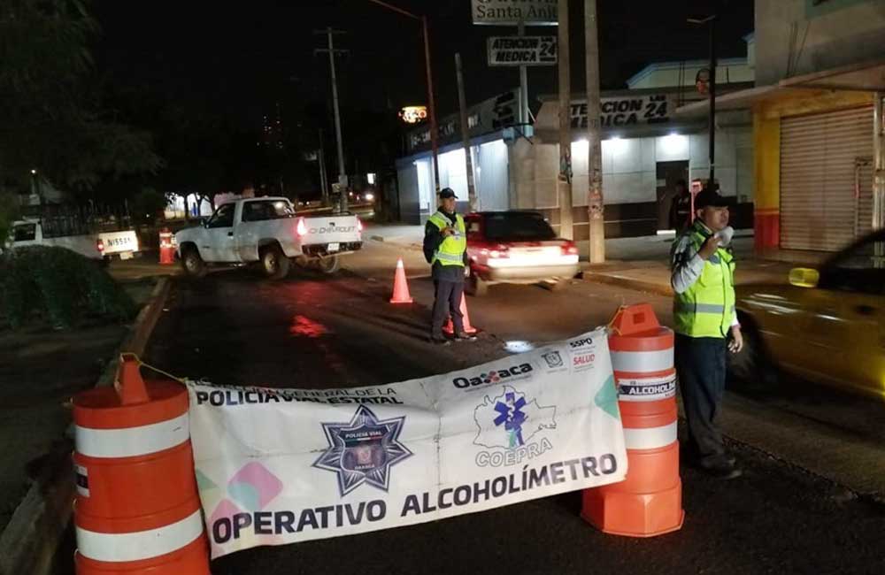 Detenidos 37 conductores ebrios en operativo Alcoholímetro en la Capital y Tuxtepec