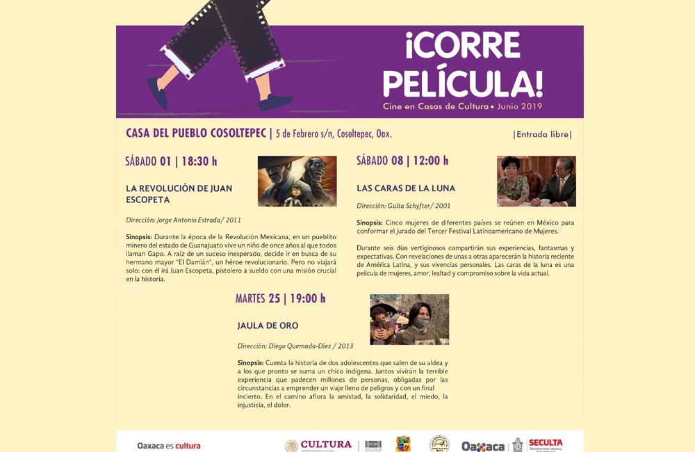 Trae Imcine el proyecto de ¡Corre película! para todo Oaxaca