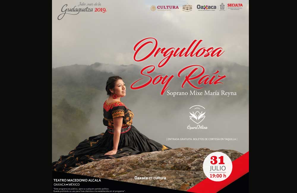 Presenta la soprano mixe María Reyna la ópera ‘Orgullosa soy raíz”