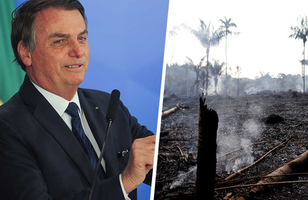 Acusa Bolsonaro a ONG´s de estar detrás de incendios en la Amazonia