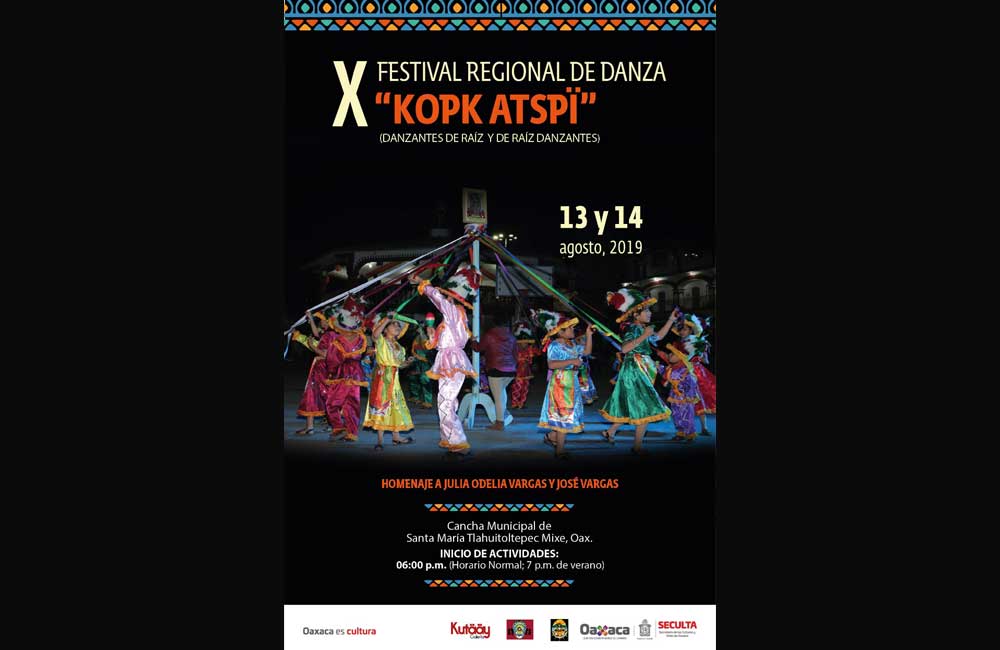 Invita Seculta al X Festival Regional de Danza Kopk Atspï en Tlahuitoltepec