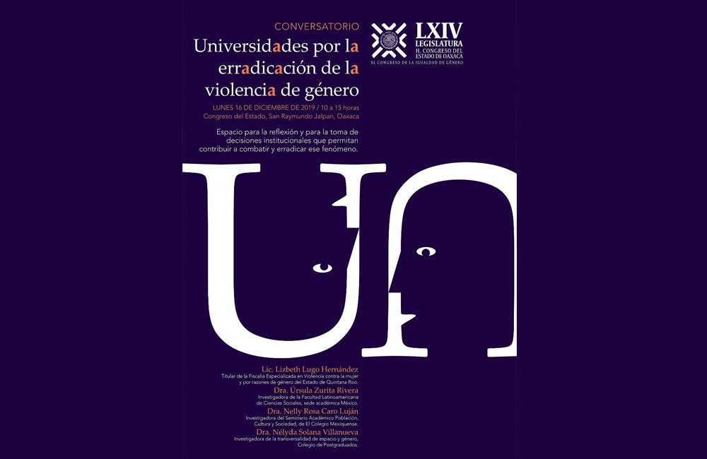 Invitan al conversatorio sobre violencia de género entre Congreso local y universidades
