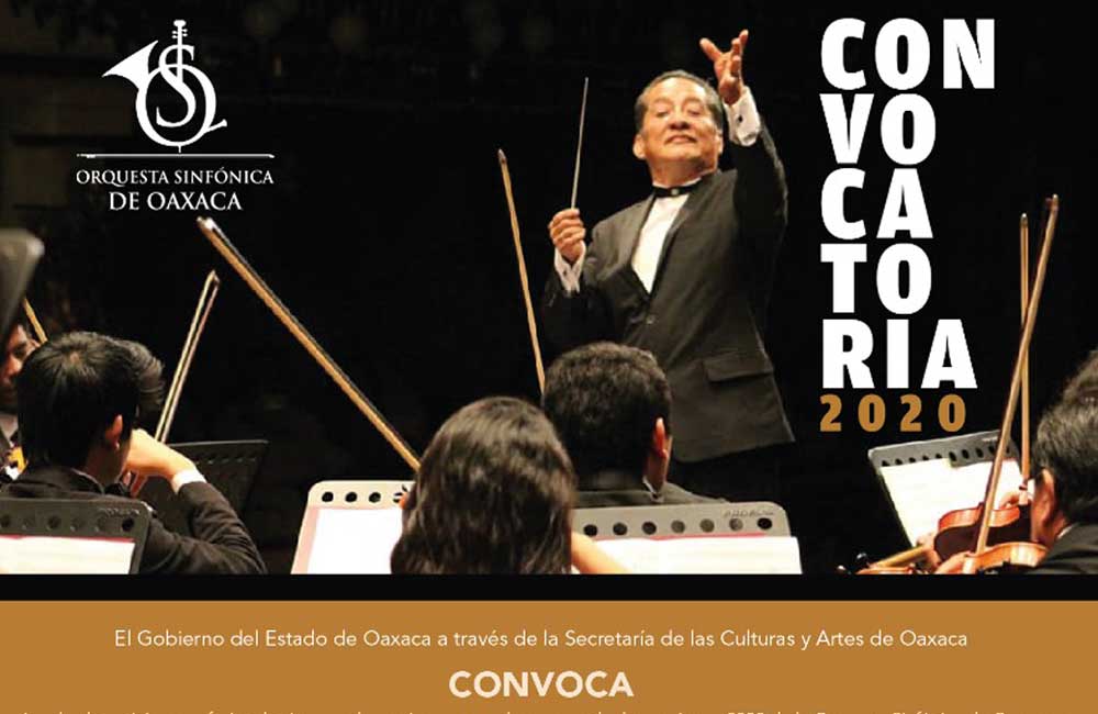 Invitan a integrarse a los conciertos 2020 de la Orquesta Sinfónica de Oaxaca