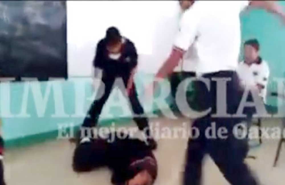 Acuerdan sancionar a estudiantes de la Secundaria de Xoxo que grabaron video violento