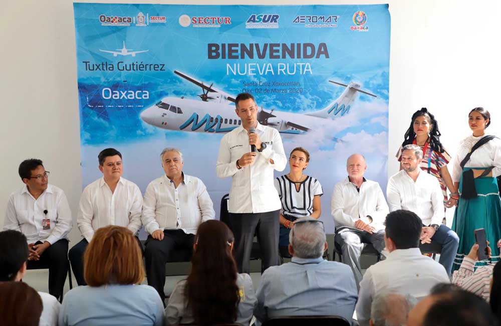 Inaugura la empresa Aeromar el vuelo Oaxaca-Tuxtla Gtz y Tuxtla Gtz-Oaxaca