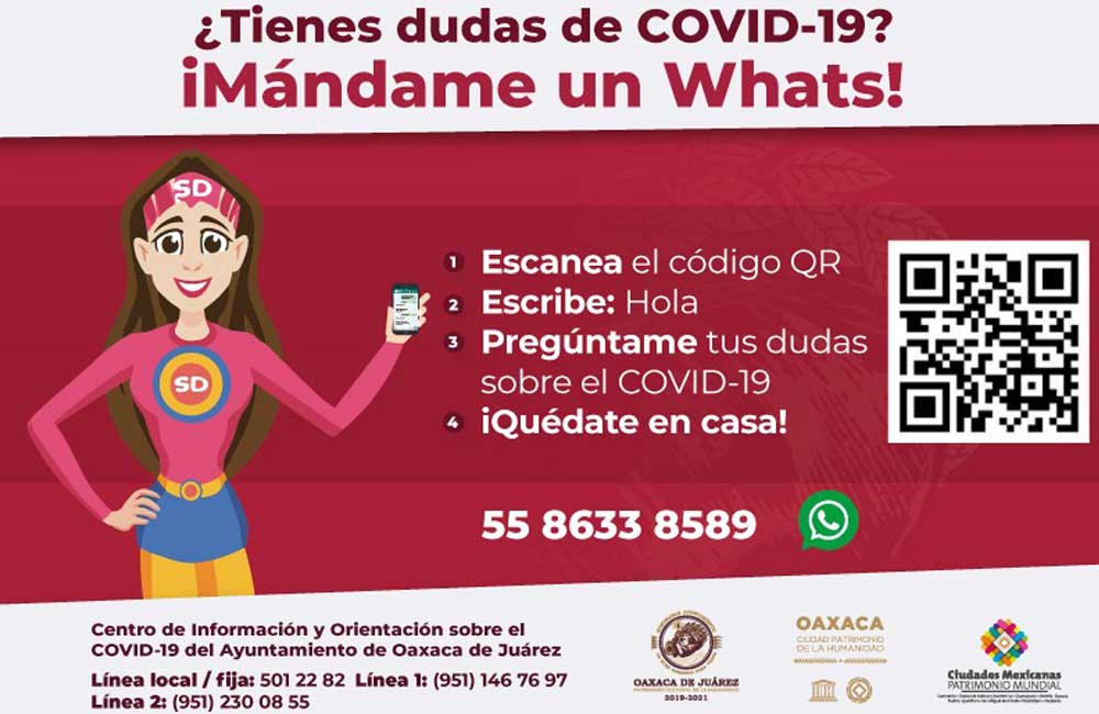 Invita Ayto citadino a informarse por WhatsApp de ‘Susana distancia’ sobre Covid-19