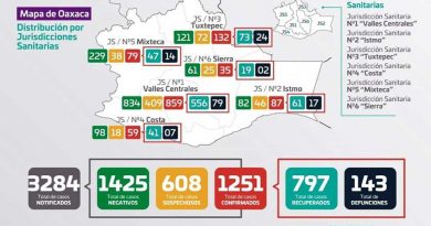 Este viernes se sumaron 65 ‘positivos’ y 12 decesos por Covid-19 en Oaxaca Este viernes se sumaron 65 ‘positivos’ y 12 decesos por Covid-19 en Oaxaca