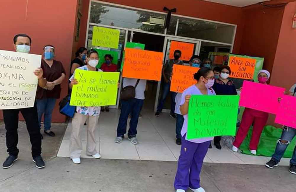 Paran labores trabajadores del Hospital de Tuxtepec por falta de material