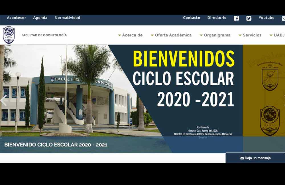Facultad de Odontología UABJO iniciará clases en línea