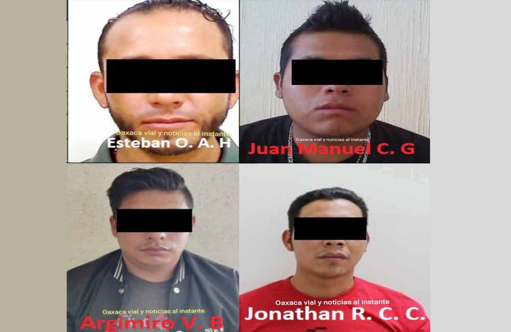 Estos son los 4 presuntos extorsionadores detenidos en Plaza Bella