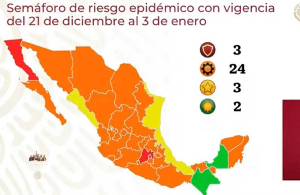 Vuelve Oaxaca a ‘semáforo naranja’ ante incremento de Covid-19