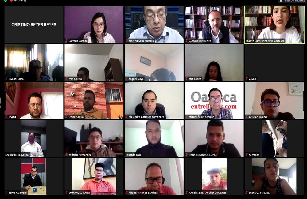 Imparte IEEPCO taller sobre cobertura de elecciones 2021 a periodistas de Oaxaca