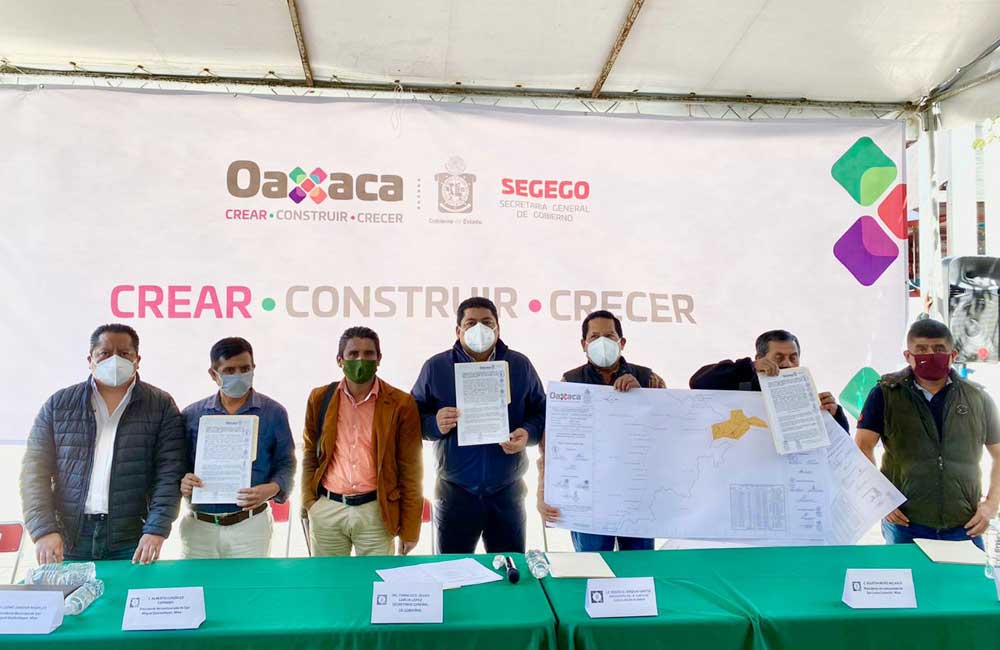 Quetzaltepec y Camotlán firmaron la paz tras 40 años de conflicto agrario