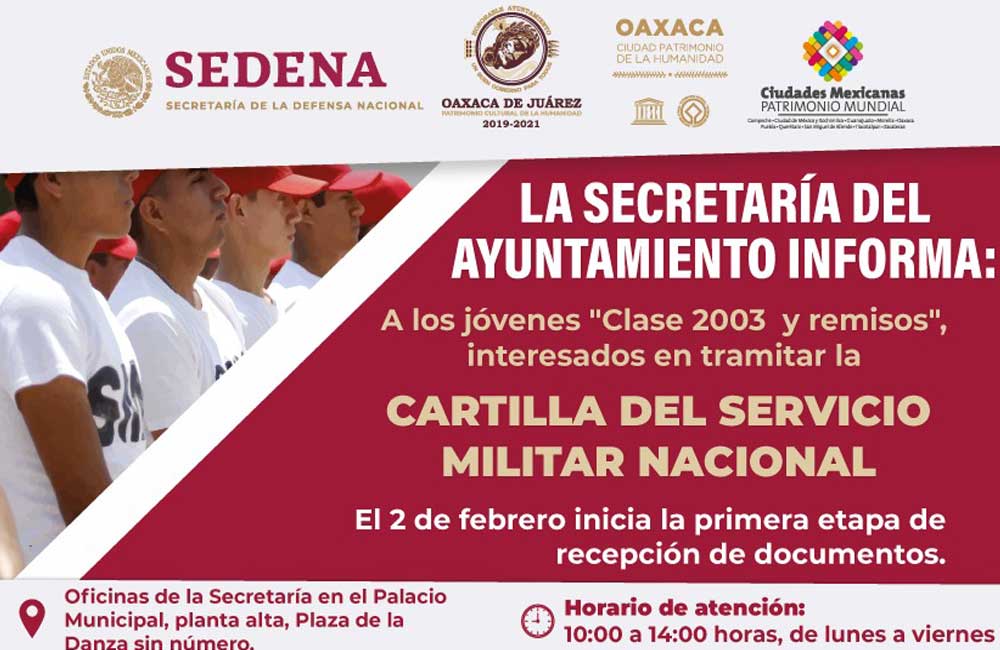 Invita Ayuntamiento citadino a jóvenes a iniciar trámite de Cartilla Militar