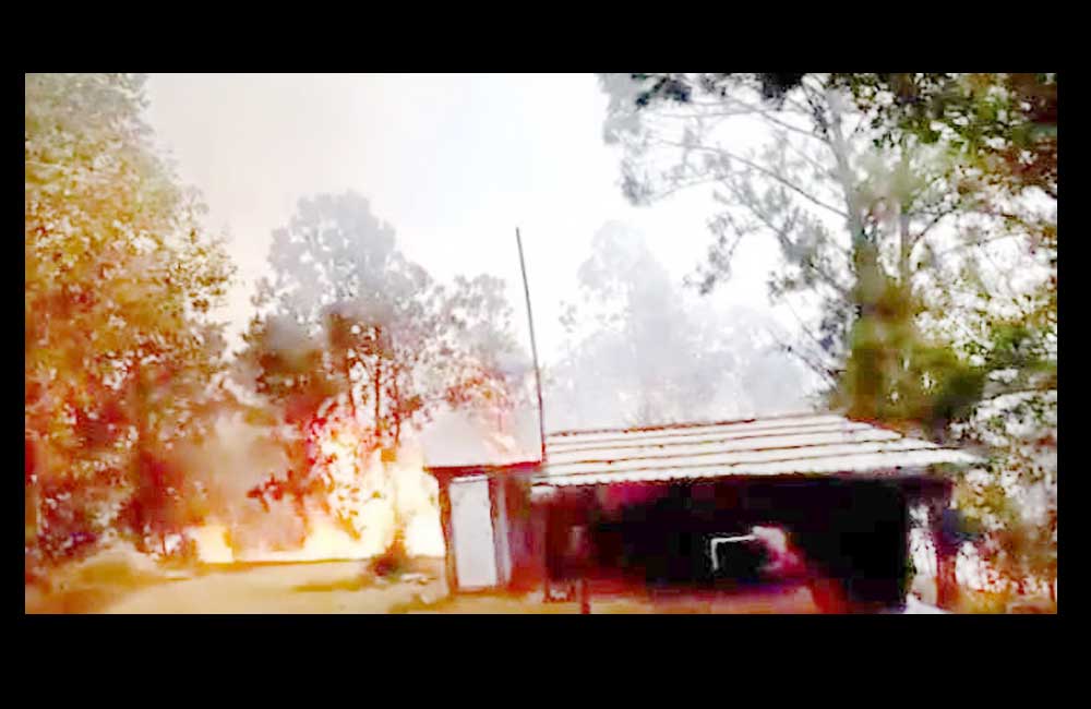 Incendio forestal en Santiago Clavellinas devora 10 viviendas