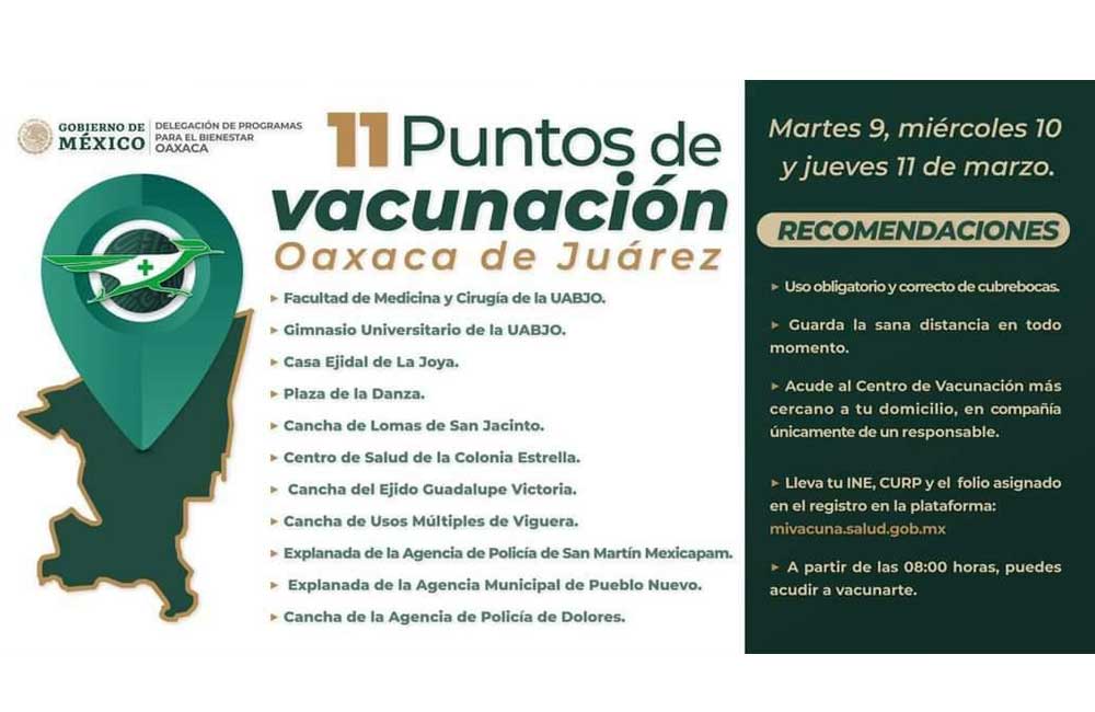 Llegan 59 mil dosis de vacunas a Oaxaca; se aplicarán a partir de mañana