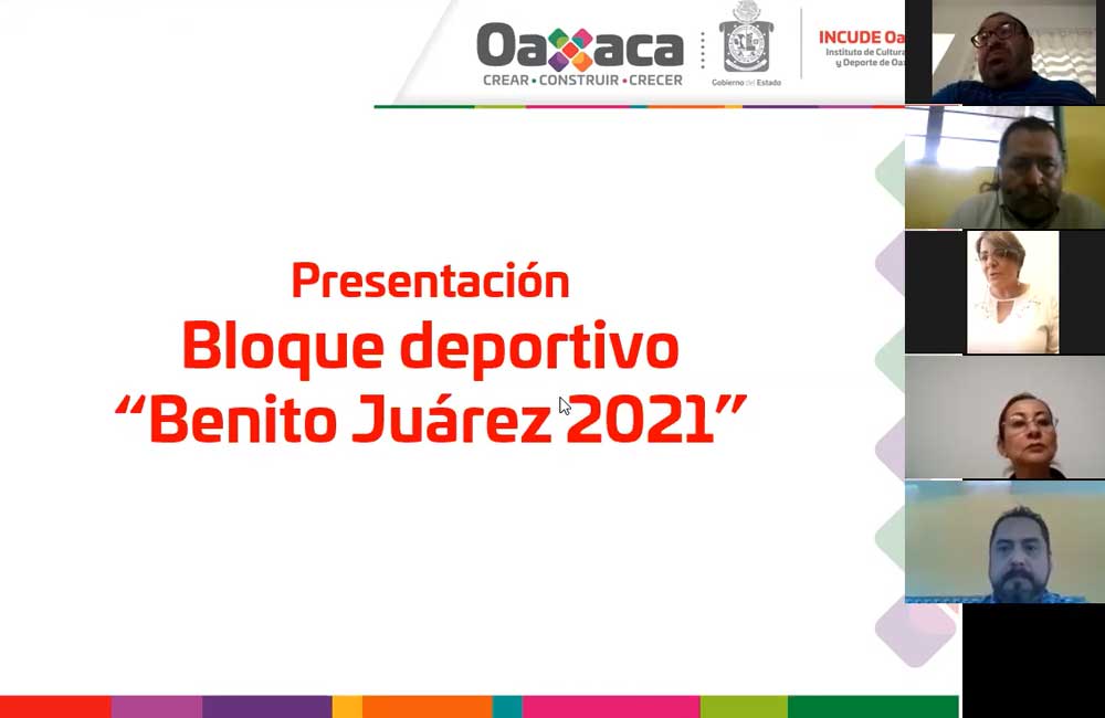 Presenta Incude Oaxaca, actividades y calendario del Bloque Deportivo “Benito Juárez”