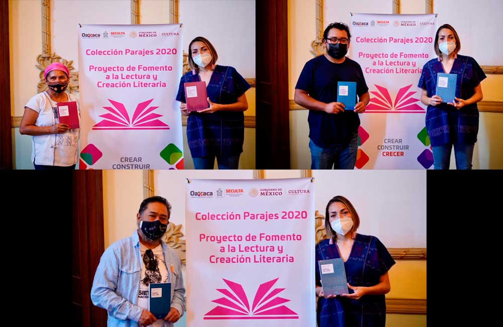 Ganadores de la Colección Parajes 2020, reciben ejemplares de sus obras literarias