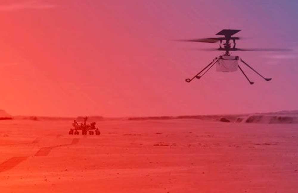 Vuelo histórico en atmósfera marciana del helicóptero Ingenuity de la NASA