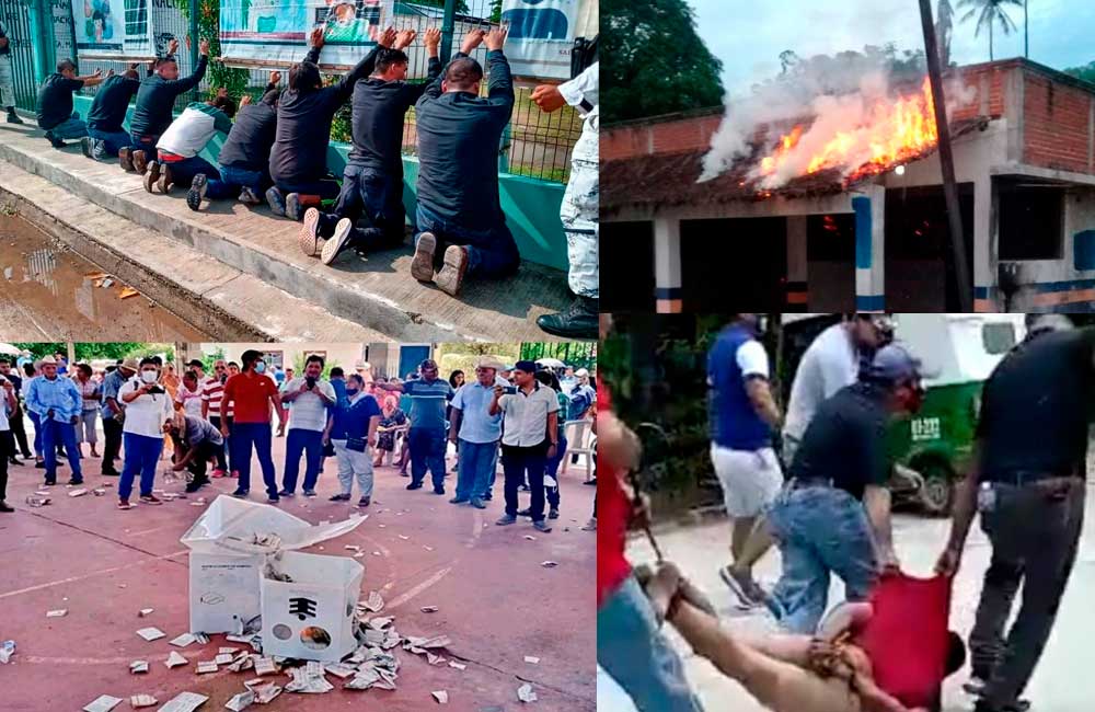 Jornada electoral en Oaxaca deja un muerto y 29 casillas quemadas