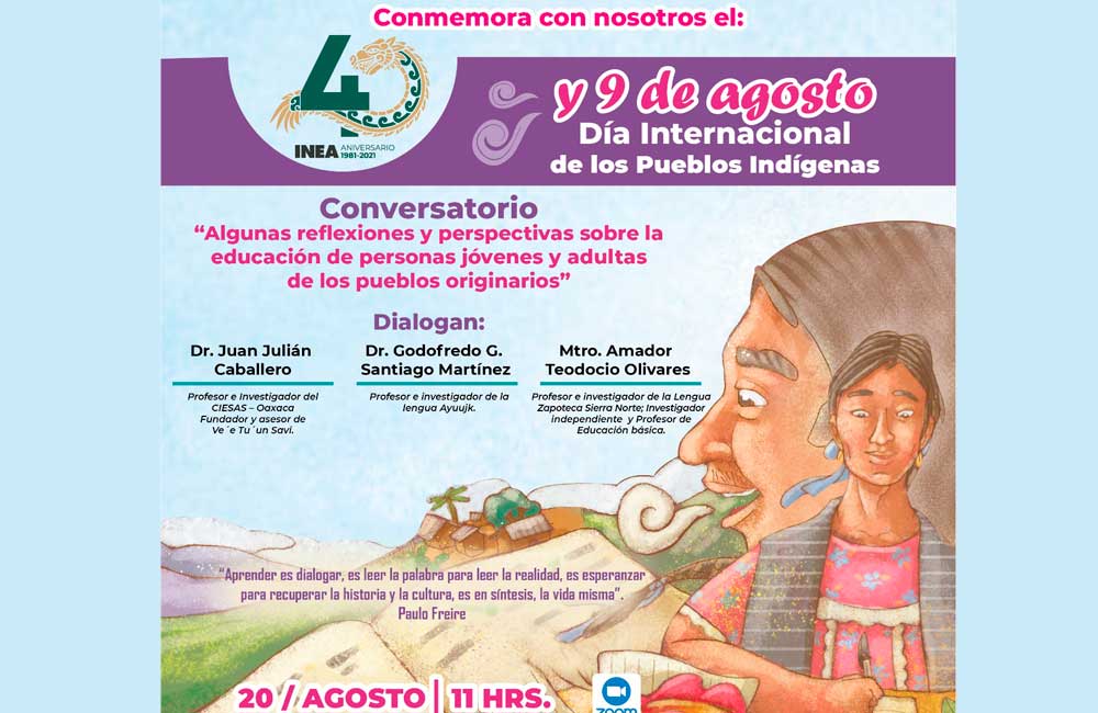 Invita IEEA Oaxaca al conversatorio sobre educación con pueblos originarios