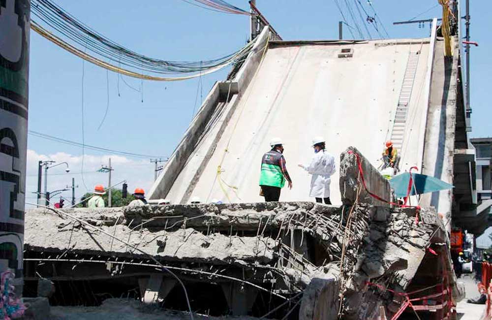 Pandeo de vigas por falta de pernos, causa de colapso en Línea 12 del Metro