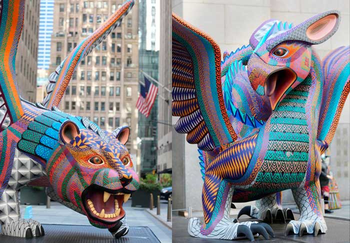 Alebrijes gigantes de Oaxaca conquistan con su magia el corazón de Nueva York