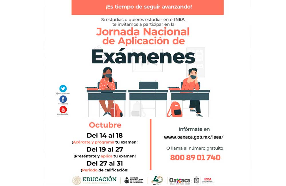 Concluye en octubre, tu primaria o secundaria con el IEEA Oaxaca