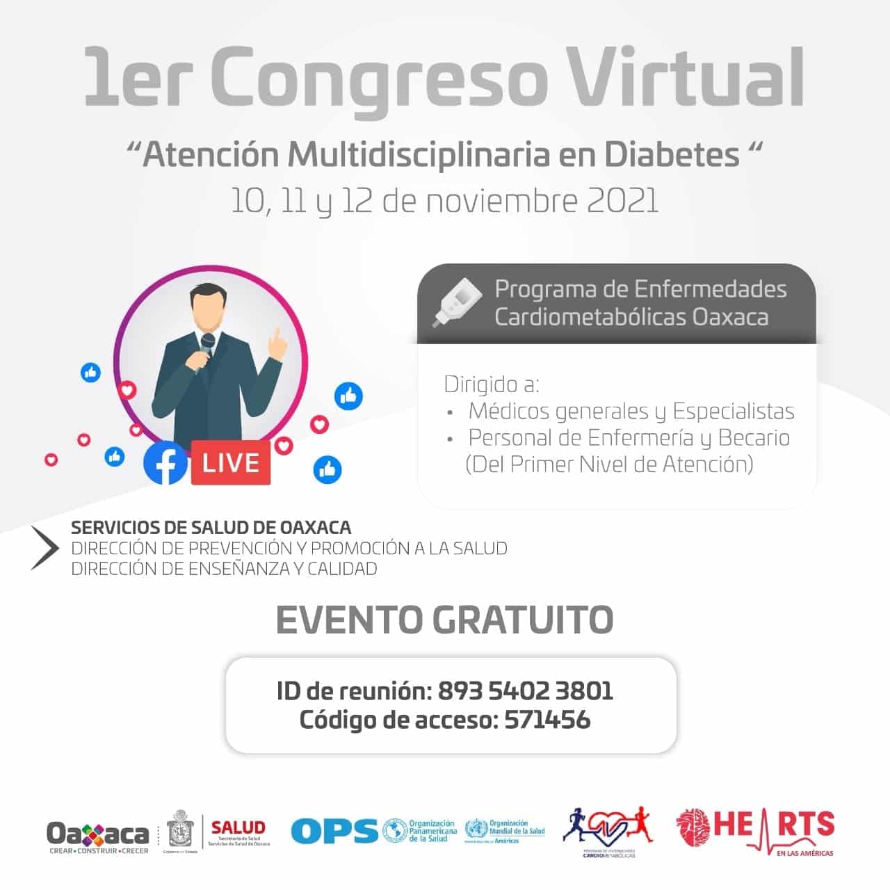 Realizan en Oaxaca primer congreso virtual “Atención multidisciplinaria en diabetes”: SSO