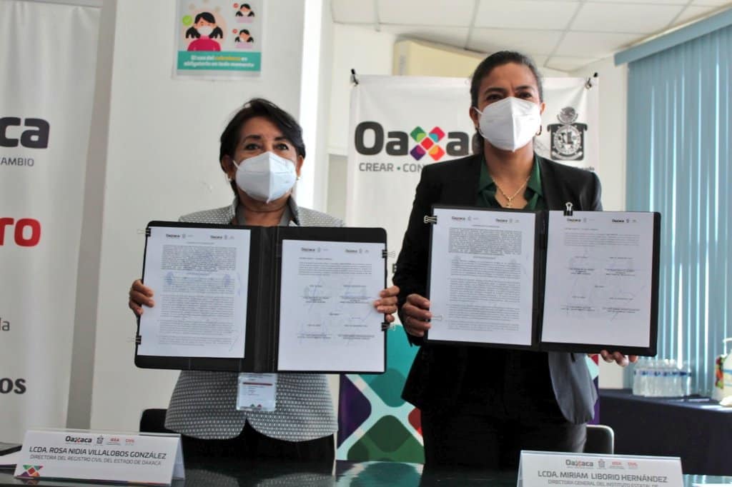 Firma IEEA y Registro Civil de Oaxaca convenio de colaboración