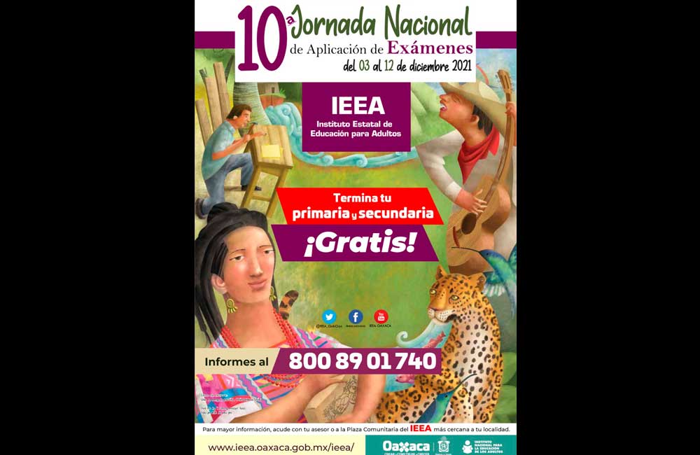 Termina gratis tu primaria o secundaria con el IEEA Oaxaca