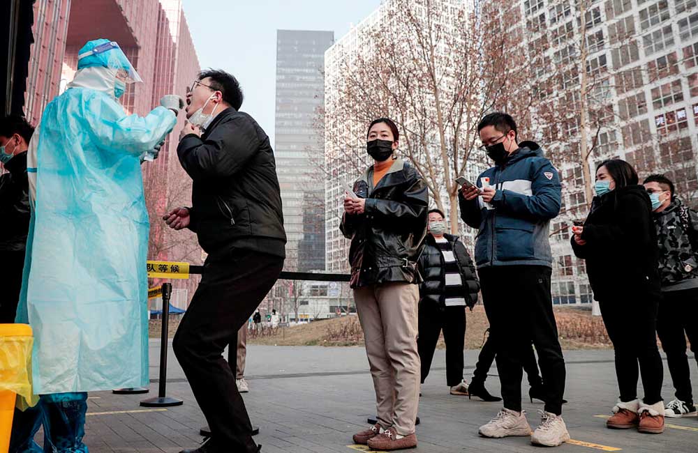 Por brotes de Covid, Pekín mantiene estado de emergencia a días de los Juegos Olímpicos
