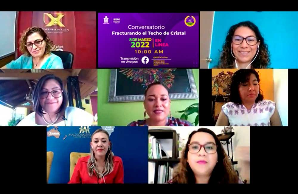 Con el conversatorio “Fracturando el Techo de Cristal” conmemora IEEPO el Día Internacional de la Mujer