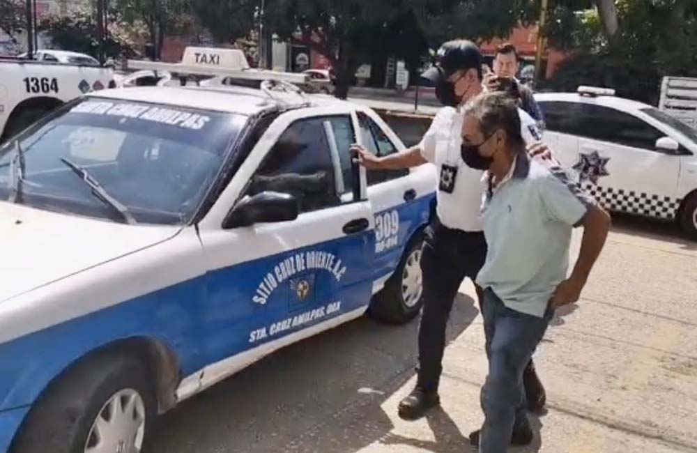 Sancionan al taxista de Santa Cruz Amilpas que  agredió a pasajeras