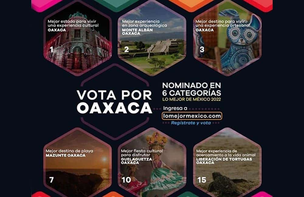 Oaxaca, entre las nominaciones “Lo mejor de México 2022”