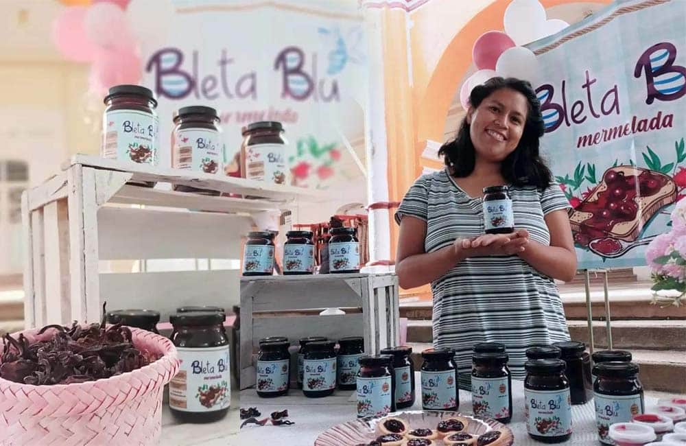Mónica Morales, joven nochixteca fundadora de las mermeladas “Bleta Blu”