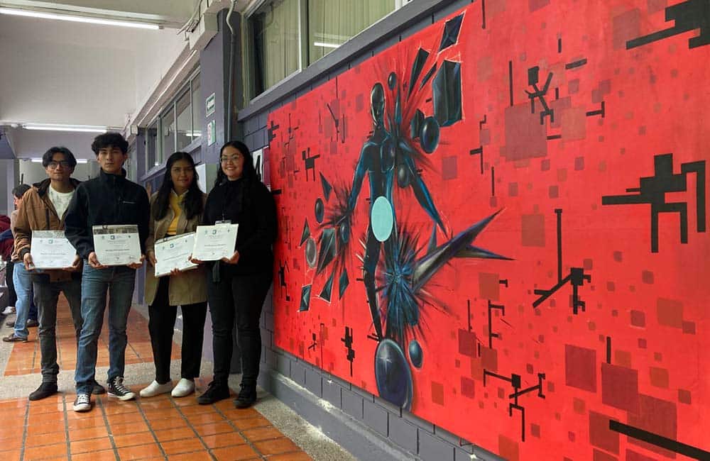 Obtienen estudiantes de arquitectura UABJO, 1er lugar en  categoría de mural