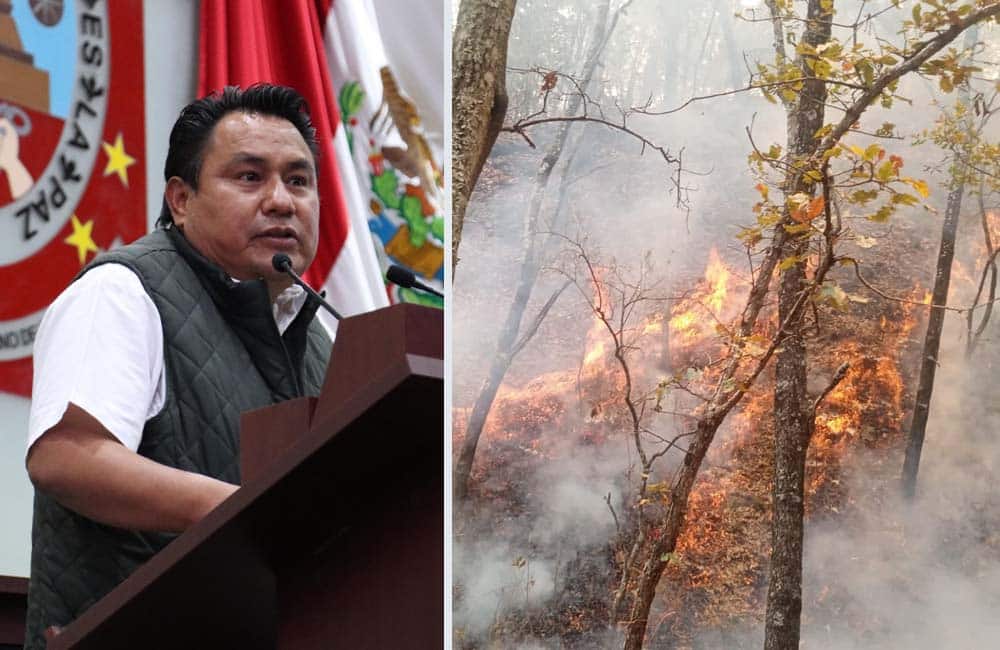 Llama Horacio Sosa a trabajar en equipo contra incendios forestales en Oaxaca