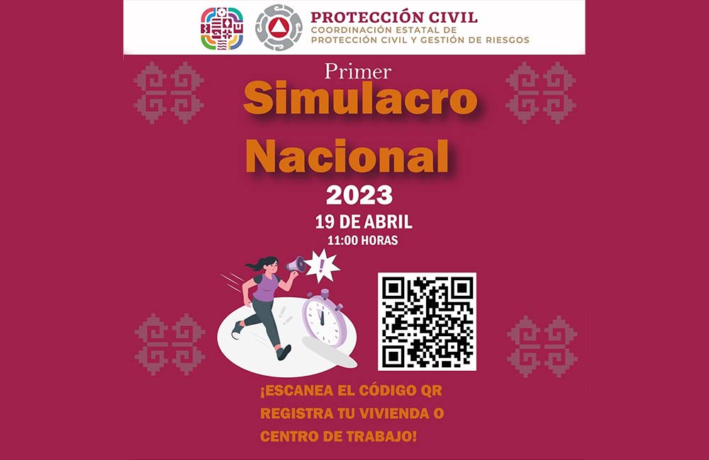 Listo Oaxaca para participar en el Primer Simulacro Nacional 2023