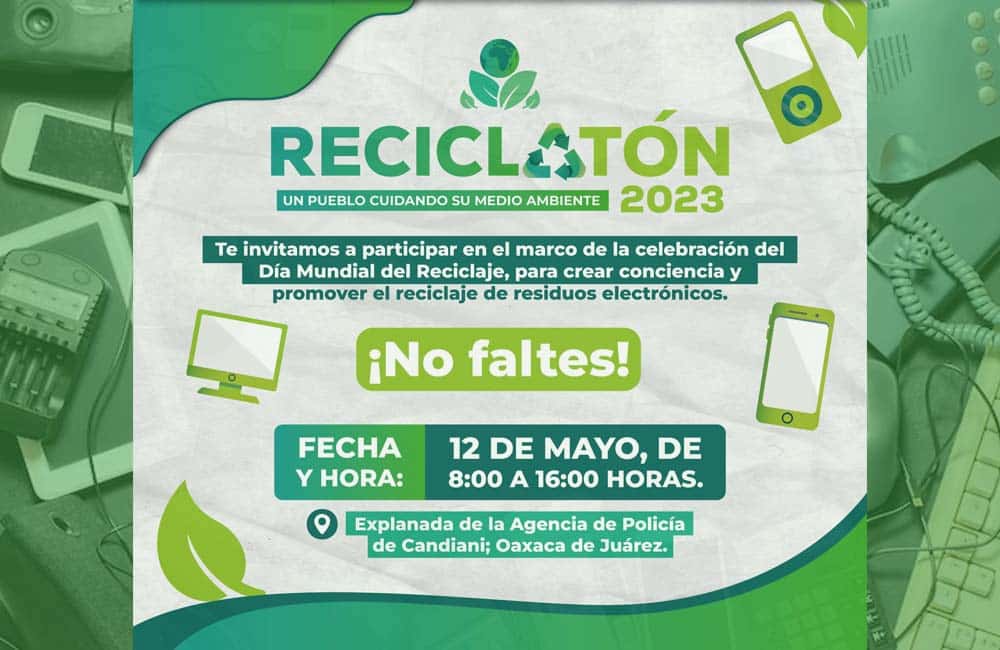Anuncian programa de acopio de residuos eléctricos y electrónicos en Oaxaca