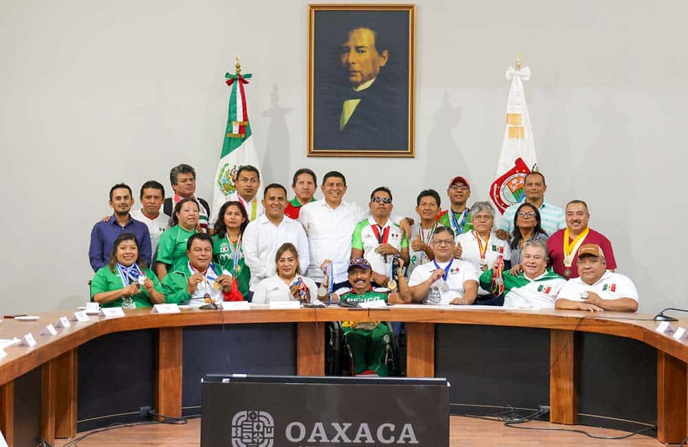 Apoya Gobierno de Salomón Jara a medallistas del deporte adaptado