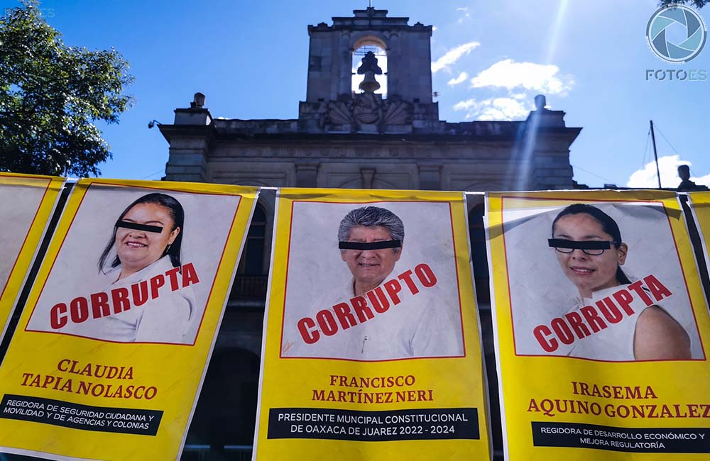 Acusan de corruptos a presidente municipal y regidores de Oaxaca de Juárez