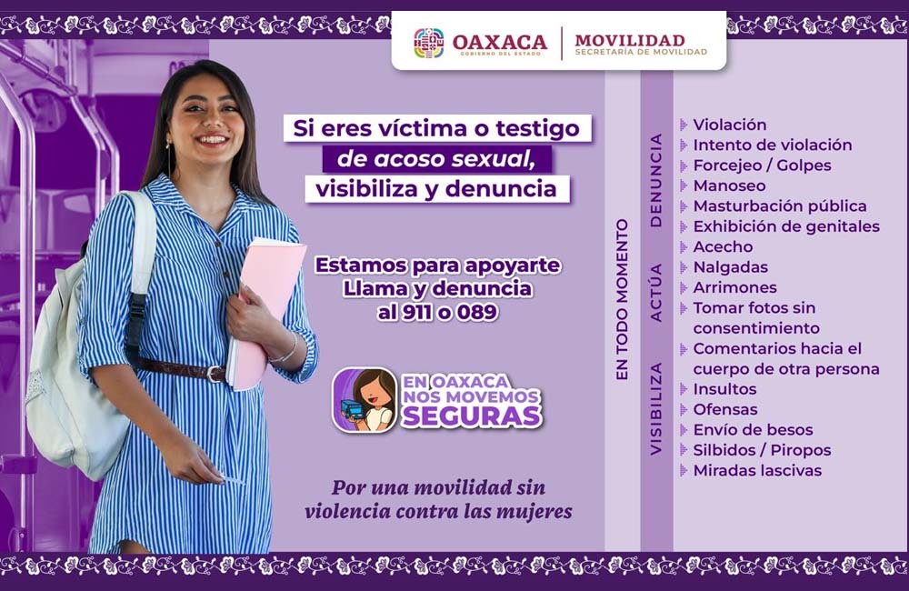 En Oaxaca las mujeres tendrán una movilidad segura
