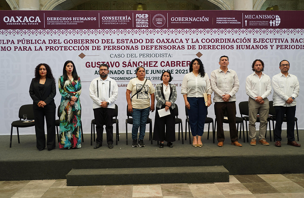 Ofrece Gobierno de Oaxaca disculpa pública a familiares del periodista Gustavo Sánchez