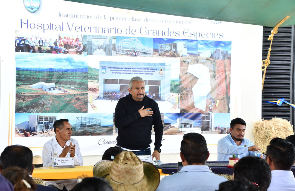 UABJO inaugura Hospital Veterinario de Grandes Especies en Sta. Gertrudis Zimatlán