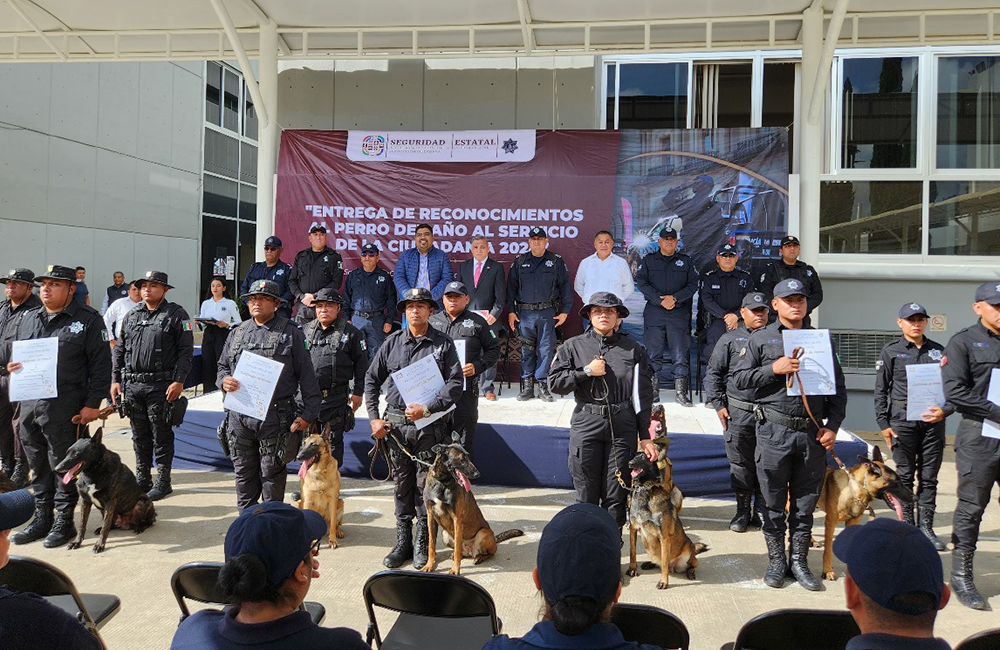 Reconoce SSPC labor de binomios caninos de corporaciones policiacas