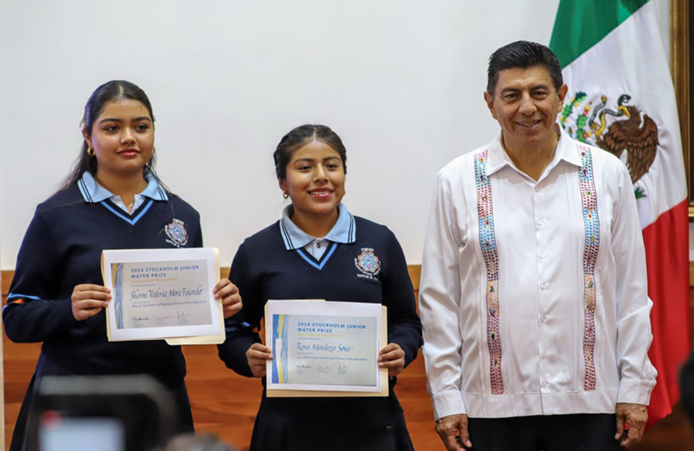 Reconoce Gobierno de Oaxaca a ganadoras del Premio Juvenil del Agua Estocolmo 2024